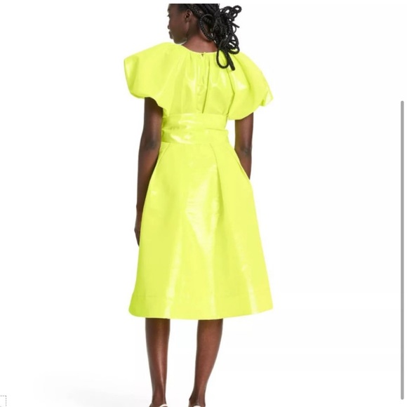 NWT Christopher John Rogers x Target Puff Sleeve Tie Dress Sz S - Picture 3 of 8